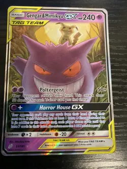 Pokemon TCG Gengar & Mimikyu GX Team Up Holo Ultra Rare Card 53/181 - Image 1
