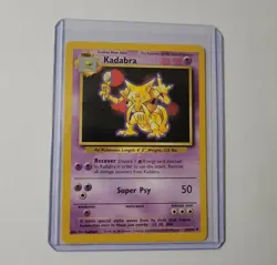 Pokemon Card Kadabra Base Set 32/102 Uncommon Unlimited LP-NM - Image 1