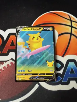Pokemon Cards Surfing Pikachu V 008/025 Full Art Celebrations - - Image 1