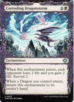 Corroding Dragonstorm (Showcase) U Tarkir: Dragonstorm # 297 NM Foil - Image 1