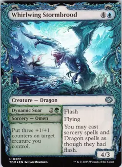 Whirlwing Stormbrood (Showcase) U Tarkir: Dragonstorm # 322 NM Foil - Image 1