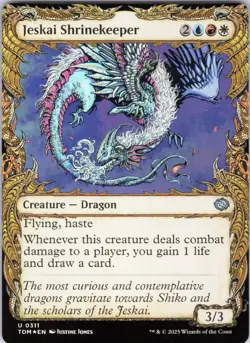 Jeskai Shrinekeeper (Showcase) U Tarkir: Dragonstorm # 311 NM Foil - Image 1
