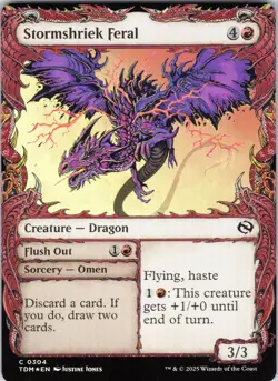 Stormshriek Feral (Showcase) C Tarkir: Dragonstorm # 304 NM Foil - Image 1