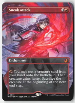 MTG - Sneak Attack (Anime Borderless) M Wilds of Eldraine: Enchanting Tales 79 L - Image 1