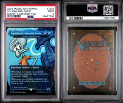 2025 Magic The Gathering SpongeBob Secret Lair Drop Squidward Snob Foil PSA 9 - Image 3