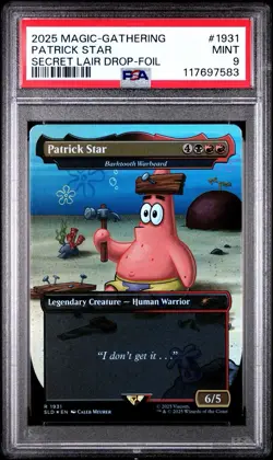 2025 Magic The Gathering Secret Lair Patrick Star PSA 9 Mint #1931 - Image 1
