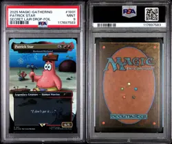 2025 Magic The Gathering Secret Lair Patrick Star PSA 9 Mint #1931 - Image 3
