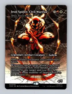 Magic the Gathering - Iron Spider, Civil Warrior (Borderless) (MAR) #39 - Image 1