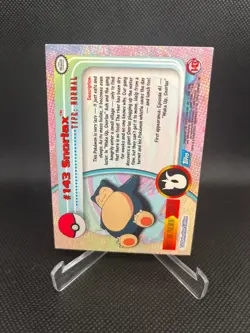 Snorlax #143 SILVERFOIL Topps Blue Label TV Animation Edition Pokemon TCG - Image 2