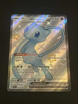 Pokemon TCG Mew EX 216/091 Paldean Fates Shiny Near Mint NM Ultra Rare - Image 2