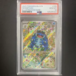 2025 POKEMON BLK EN-BLACK BOLT ILLUSTRATION RARE #105 SEISMITOAD PSA 10 - Image 1