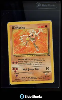 1999 POKEMON FOSSIL #22/62 HITMONLEE - Image 1