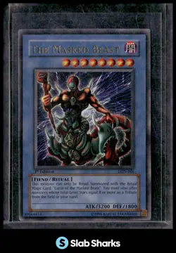 2003 YU-GI-OH! LABYRINTH OF NIGHTMARE 1ST EDITION #LON-001 THE MASKED BEAST - Image 1