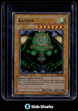 2002 YU-GI-OH! METAL RAIDERS 1ST EDITION #MRD-026 KAZEJIN - Image 1