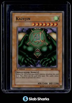 2002 YU-GI-OH! METAL RAIDERS 1ST EDITION #MRD-026 KAZEJIN - Image 1