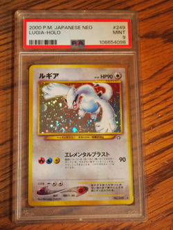 Pokemon 2000 Japanese Neo Genesis Lugia rare foil card, PSA 9 - Image 1