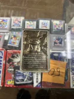 1999 Pokemon Burger King 23K Gold Plated Pokemon Card - Pikachu - Image 2