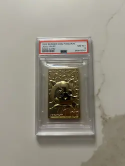 1999 Burger King Pokemon Gold Cards Jigglypuff Near Mint-Mint PSA 8 - Image 1