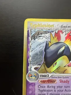 Typhlosion 12/101 Reverse Holo Rare Stamped Dragon Frontiers Pokemon Card DMG - Image 2