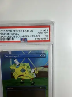 2025 MTG Secret Lair SpongeBob Counterspell #1933 Foil Trading Card Game TCG - Image 3