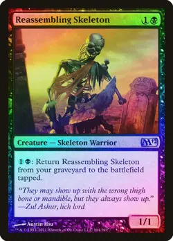 Reassembling Skeleton FOIL Magic 2012 / M12 HEAVILY PLD Uncommon CARD ABUGames - Image 1