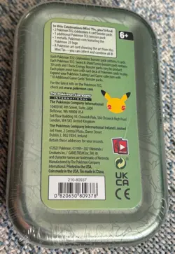 POKEMON TCG CELEBRATIONS MINI TIN with 19 CARDS - Image 2