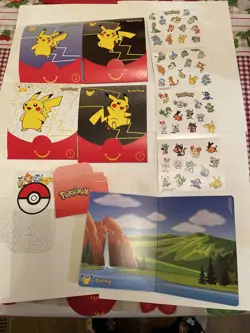 Pokemon McDonalds 25th Anniversary Pack Stickers + Deck Box Opened Pack NO CARDS - Image 1