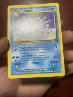 Golduck 35/62 Fossil Non-Holo Pokemon Card TCG 1999-2000 c538 - Image 3