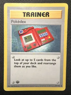 1st Edition Pokedex 87/102 Base Set Shadowless 1999 WOTC Pokemon Card TCG - Image 1
