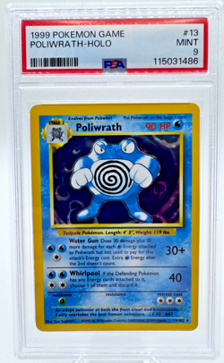 Poliwrath Base Set 13/102 Holo PSA 9 Mint Pokemon Card Cert #115031486 FreshGrad - Image 1