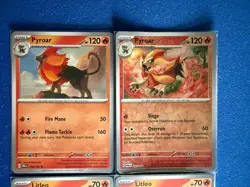 Pyroar (x2/RevHolo) + Litleo (x2) 4-card mixed Pokemon lot - PWE - Image 3