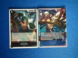Aramaki One Piece TCG 2-card lot OP06 Super Rare&OP11 Rare - ships PWE - Image 1