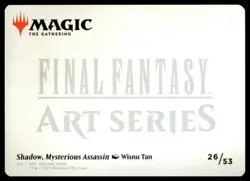 Art Series: FINAL FANTASY #26 Shadow, Mysterious Assassin Art Card - Image 2