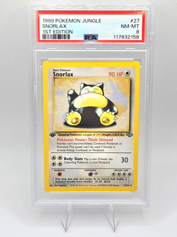 Pokemon Card 27/64 Snorlax Regular 1st Edition Jungle English - PSA 8 NEW CERT - Image 1