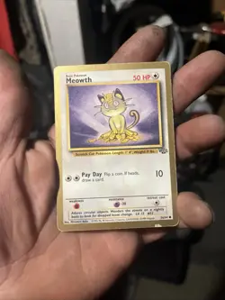 Meowth Gold Border Jungle 1999 Pokemon Card Fruit Roll-Ups Promo 56/64 - Image 1