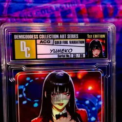 Yumeko Waifu Card Encased #33/99 Gold Foil Demigoddess Collection SLAB Kakegurui - Image 3