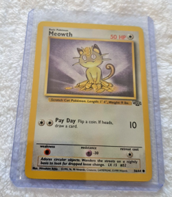 Meowth 56/64 Jungle Pokemon Card Common Non Holo TCG Trading Card Game - Image 1