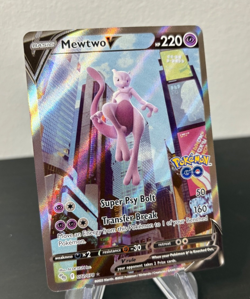 2022 Pokemon Mewtwo V Alternate Art Full Art Pokemon Go 072/078 Card NM - Image 2