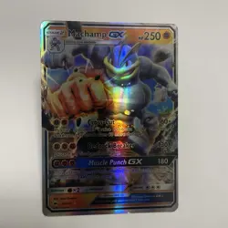Machamp GX Ultra Rare Pokemon Trading Card Game (TCG) card from the Sun & Moon B - Image 1