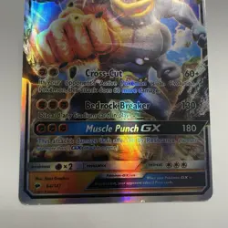Machamp GX Ultra Rare Pokemon Trading Card Game (TCG) card from the Sun & Moon B - Image 4