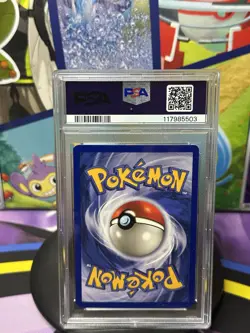 Pokemon TCG Alakazam Base Set Holo Card 1/102 PSA 8 - Image 2