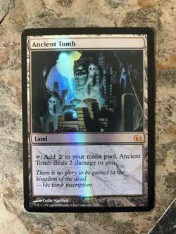 MTG - Ancient Tomb - From the Vault - FOIL - Altered - Read - WATCH ITEM VIDEO! - Image 1