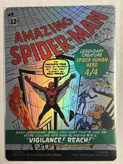 Peter Parker (0232) (Borderless, Foil) Spider-Man Magic MTG NM - Image 2