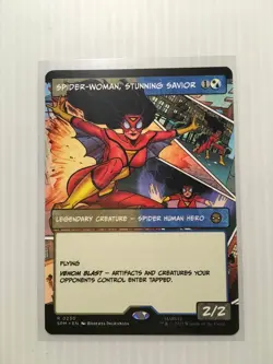 MTG Spider-Woman, Stunning Savior (Borderless) Rare MTG Spider-Man - Image 1