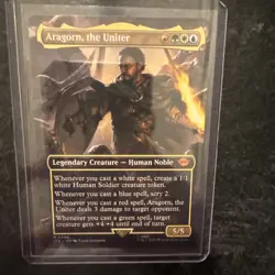 Magic MTG Aragorn, the Uniter LTR 0434 Alternate Full Art Borderless Mythic - Image 3
