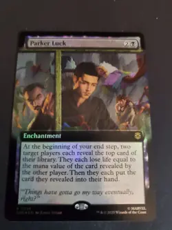 NM Extended Art Foil Parker Luck, MTG, Marvel's Spider-Man, Magic, 258 - Image 1