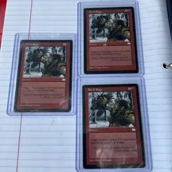Lot of (3) 1997 MTG Fit of Rage Weatherlight Regular Common LP RARE - Image 1