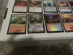 Red MTG Cards Lot Rare Uncommon Land Foil + Commons Magic The Gathering Cards - Image 2