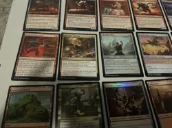 Red MTG Cards Lot Rare Uncommon Land Foil + Commons Magic The Gathering Cards - Image 3