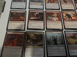 Red MTG Cards Lot Rare Uncommon Land Foil + Commons Magic The Gathering Cards - Image 4